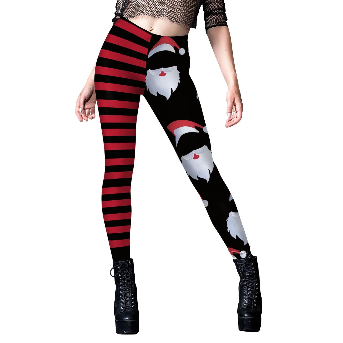 Phantasy Vintage Women Christmas Leggings Autumn Winter Women Xmas Pants Sexy Tights Trousers Festival Party Carnival Leggings - Colouronova