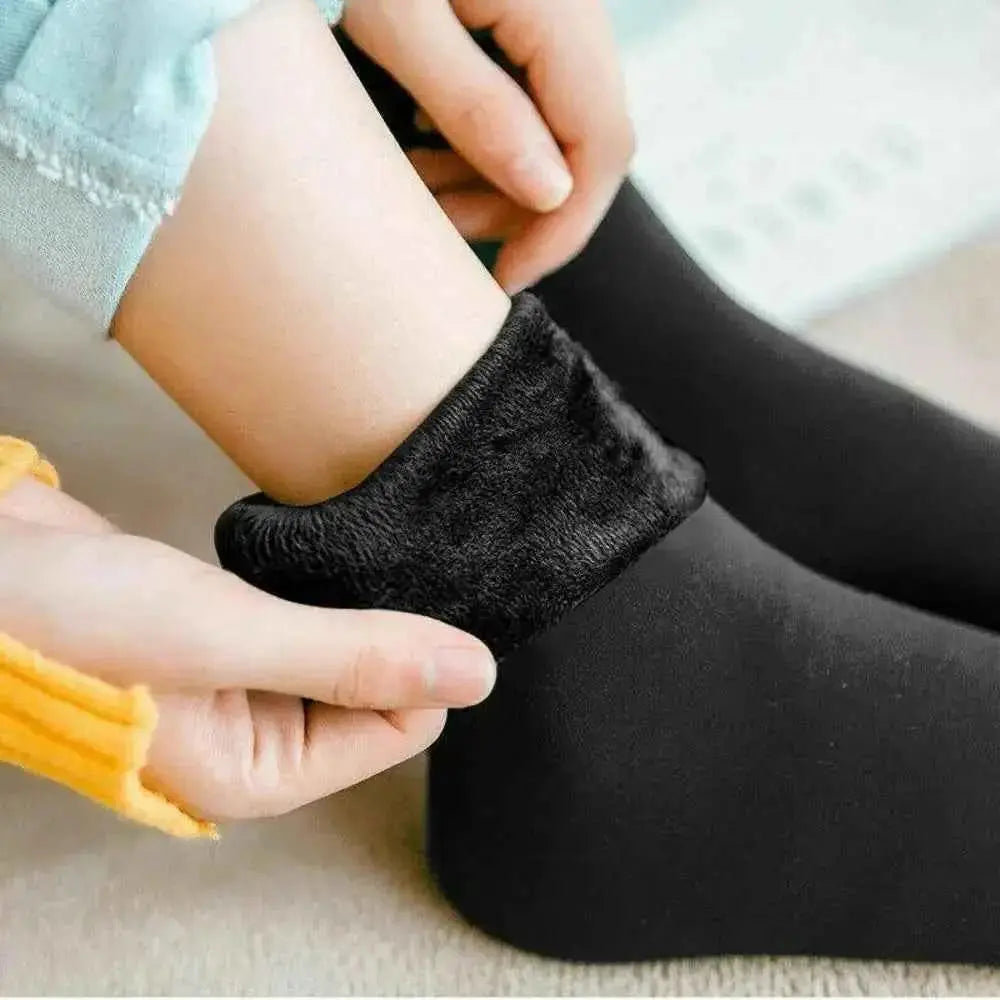 Winter Fleece Socks Women Thermal Cashmere Wool Warm Thicken Socks Snow Velvet Boots Solid Color Home Floor Calcetines Mujer
