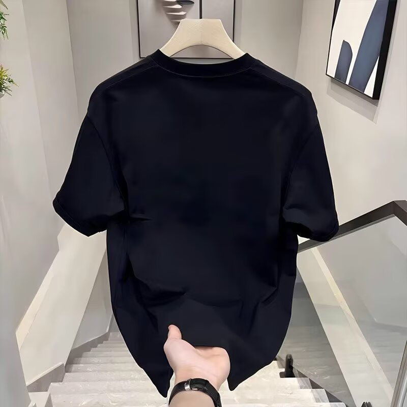 Retro Cotton T-Shirt Loose Fit Short Sleeve Colouronova