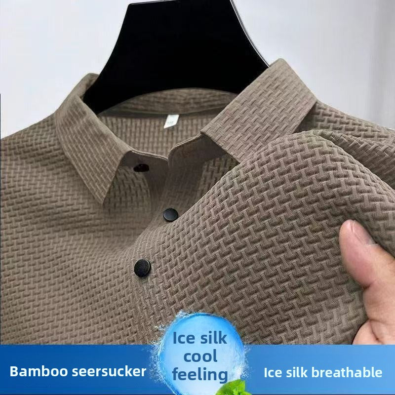 Mens Ice Silk Polo Shirt Colouronova