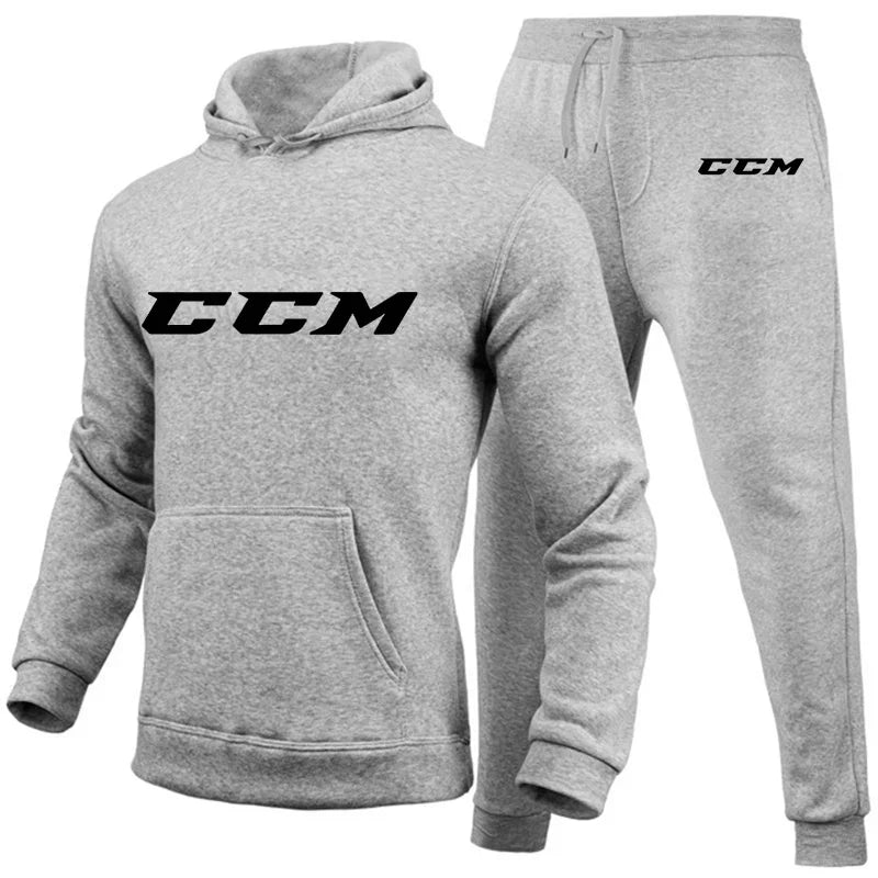 Men's Warmth-Enhanced Thick Sports Outfit Set - High-Quality Casual Long-Sleeved Sports Outfit - Jogging Pants - Men's Sports Ou - Colouronova
