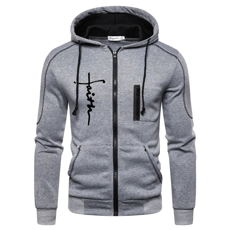Daily Men's Tracksuit Jogging Hoodie Men Single Piece Sports Zipper Jacket Sweatshirts and Sports Pants Clothing Casual Outdoors - Colouronova