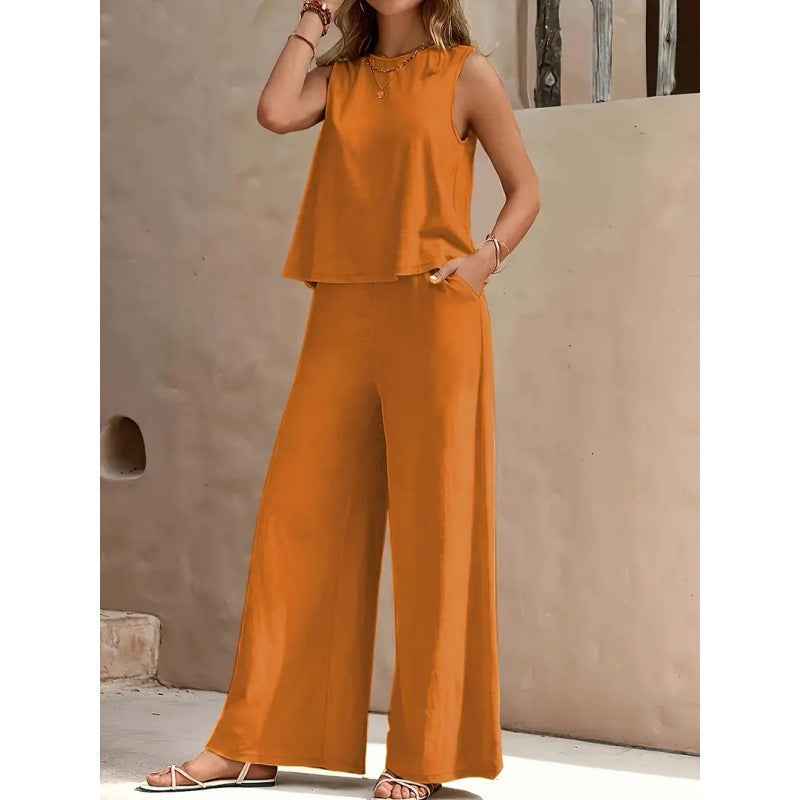 Womens Two Piece Vest and Pants Set