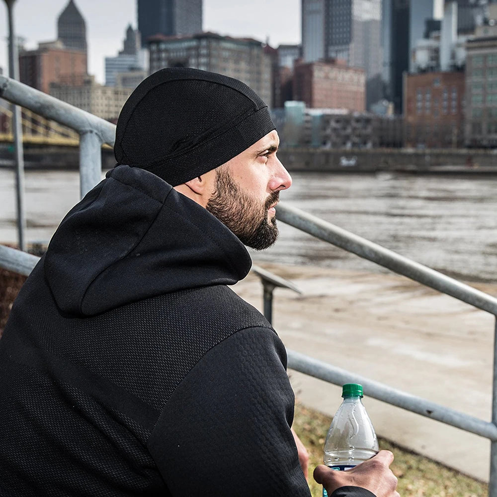 2pcs Motorcycle Helmet Inner Cap Hat Quick Dry Breathable Hat Racing Cap Under Helmet Beanie Cap Motocross Motor Helmet Hat - Colouronova