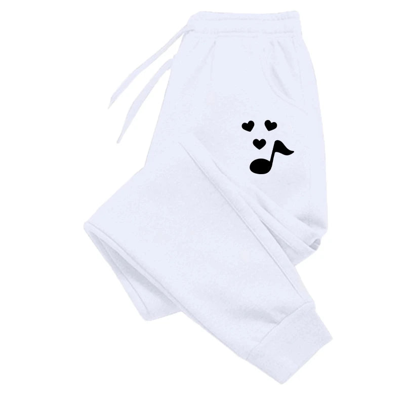 Women Music Notation Printed Sweatpants Autumn Winter Women Long Pants Fitness Jogger Women Casual Sports Jogging Pants - Colouronova