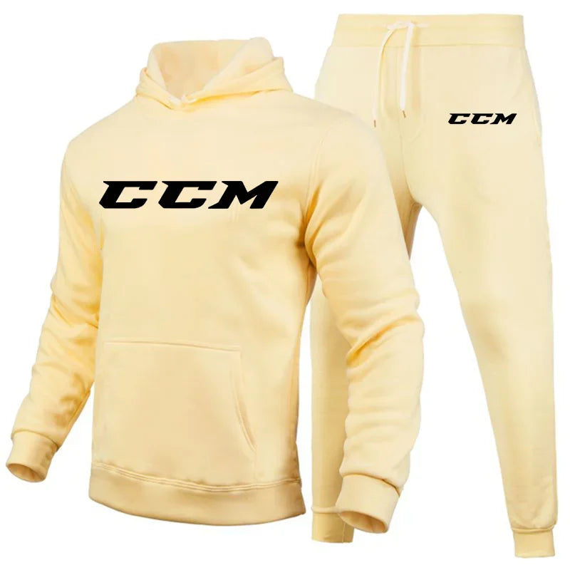 Men's Warmth-Enhanced Thick Sports Outfit Set - High-Quality Casual Long-Sleeved Sports Outfit - Jogging Pants - Men's Sports Ou - Colouronova