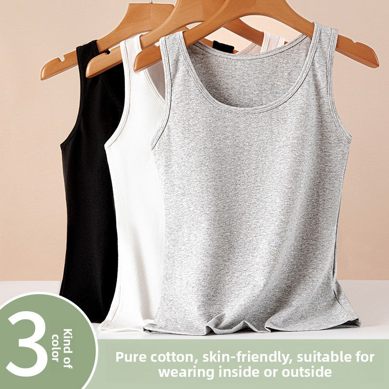 Adjustable Strap Cotton Vest for Women Colouronova