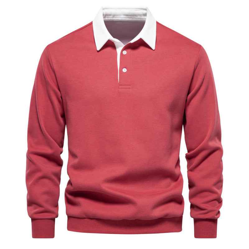 Long-sleeved Polo-neck t-shirt