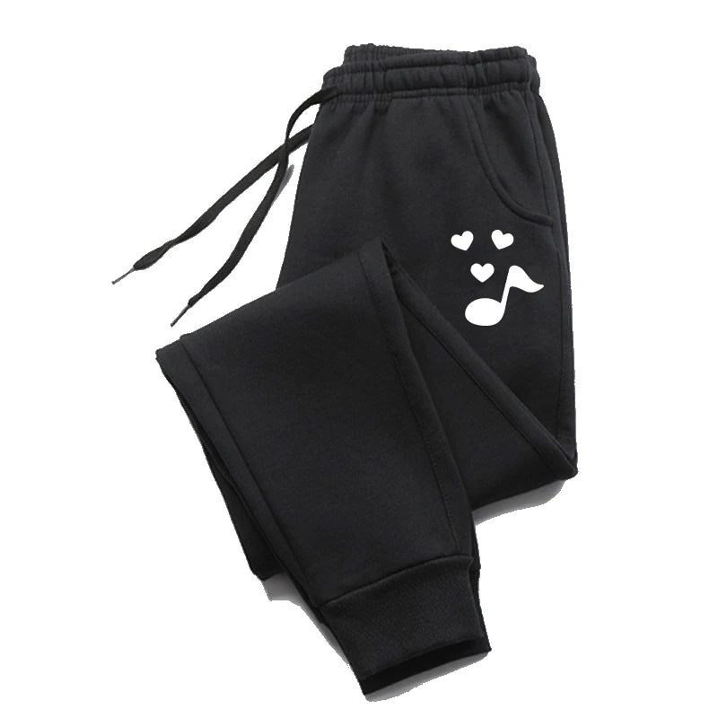 Women Music Notation Printed Sweatpants Autumn Winter Women Long Pants Fitness Jogger Women Casual Sports Jogging Pants - Colouronova