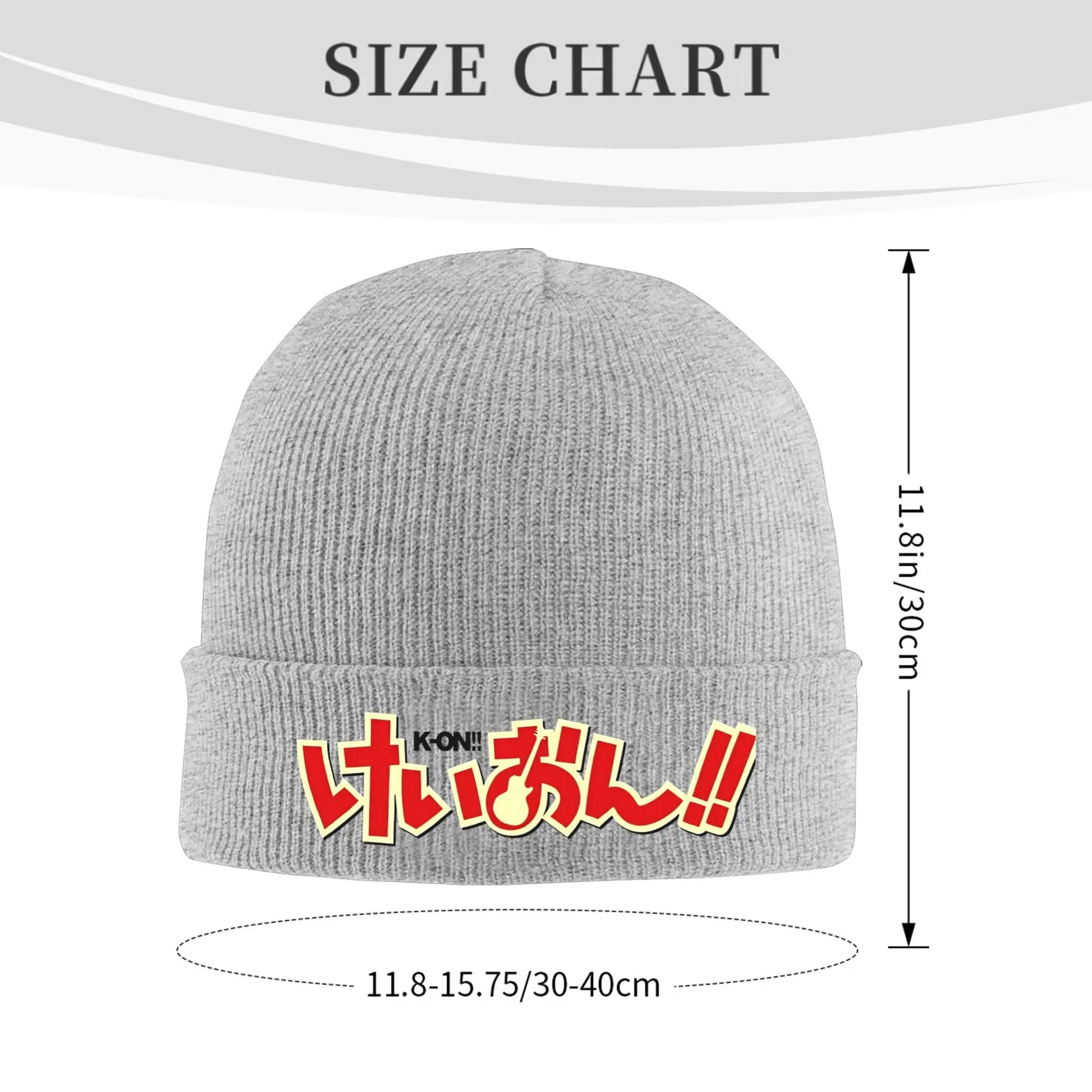 K-on logo Knitted Caps Women's Men's Skullies Beanies Autumn Winter Hats Acrylic  Warm Melon Cap - Colouronova