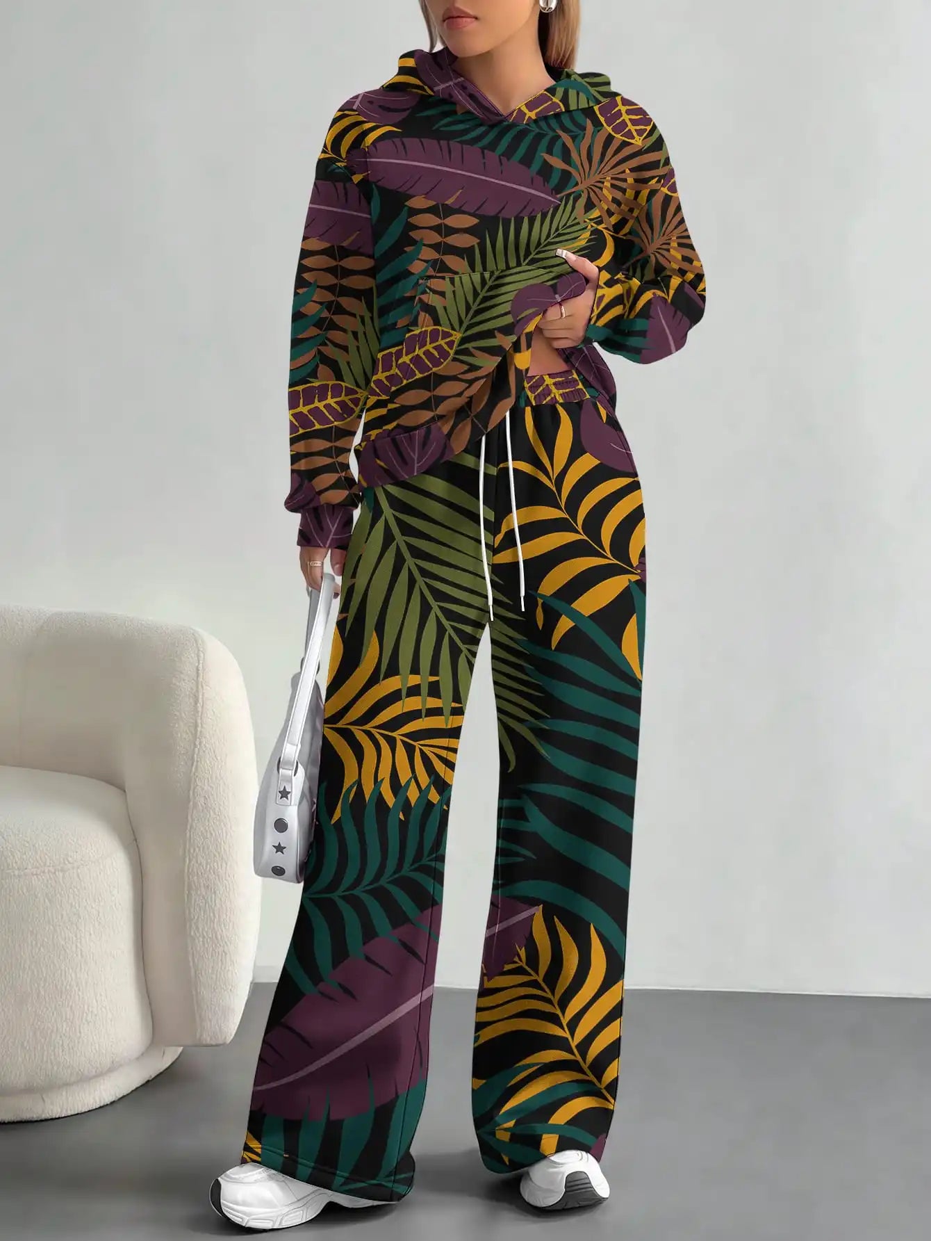 Retro ethnic style foreign trade 2025 floral pattern new hot style autumn and winter new fashion casual European and American - Colouronova