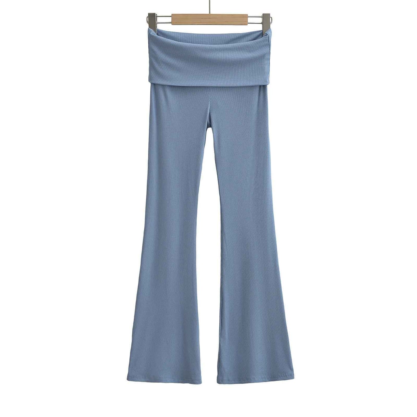 Women's Double Waist Flared Sports Pants