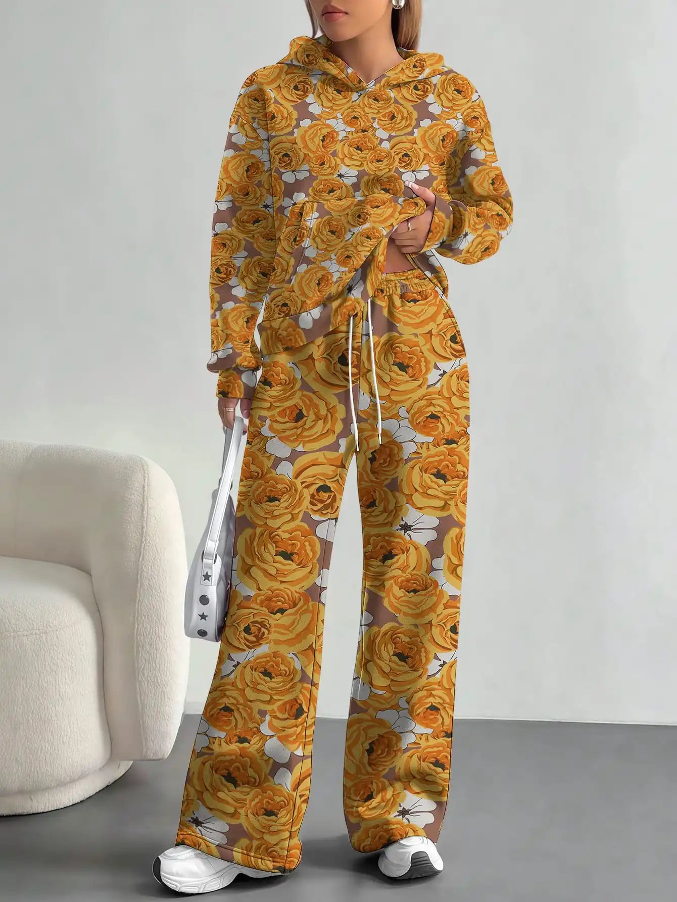 Retro ethnic style foreign trade 2025 floral pattern new hot style autumn and winter new fashion casual European and American - Colouronova