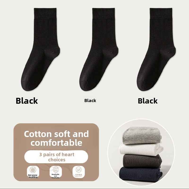 Socks - Men's Pure Color Mid-Calf