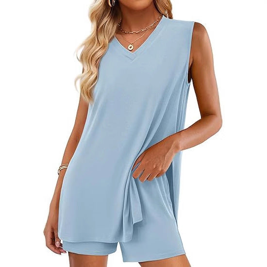 V-neck Sleeveless Top Colouronova