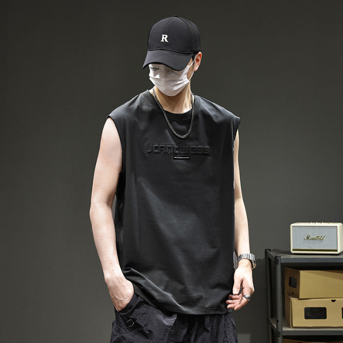Men's Cooling Sleeveless Letter Print Vest Colouronova