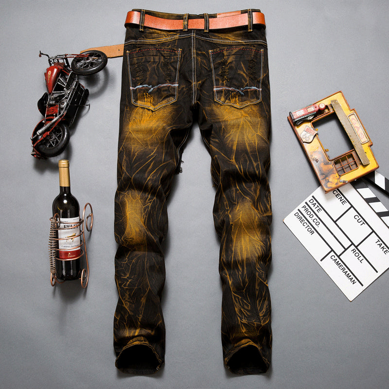 Mens Denim Trousers Colouronova