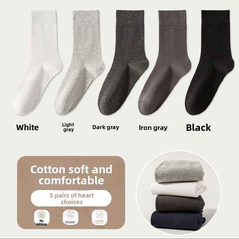 Socks - Men's Pure Color Mid-Calf