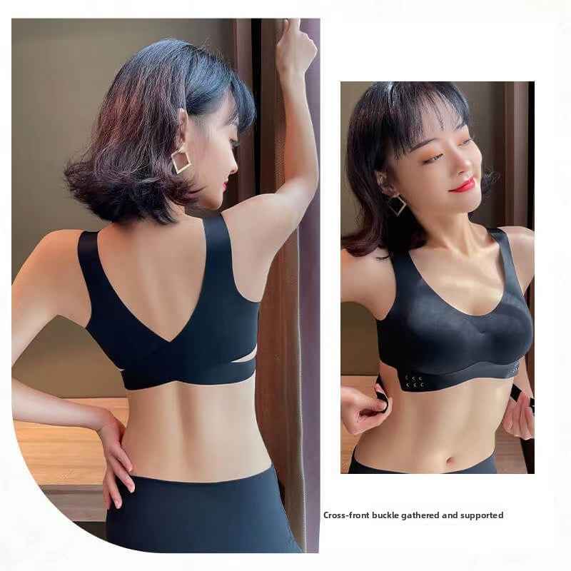 Wire-Free Sports Bra with Push-Up