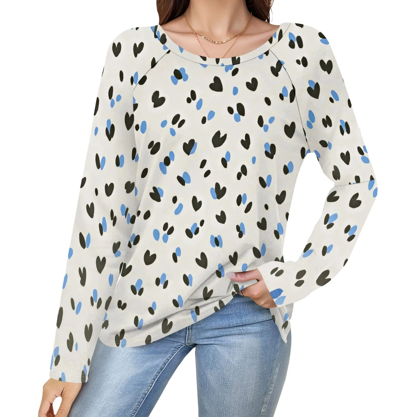 Women's Puff Long Sleeve Tunic Tops Pleated Crew Neck Blouses Dressy Casual Loose Fit Winter and Spring Shirts Colouronova