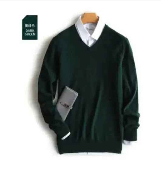 Men's Sweaters V-neck Pullovers Cashmere Knitting Hot Sale Spring Women Sweaters Wool Knitwear High Quality Jumpers Clothes Colouronova