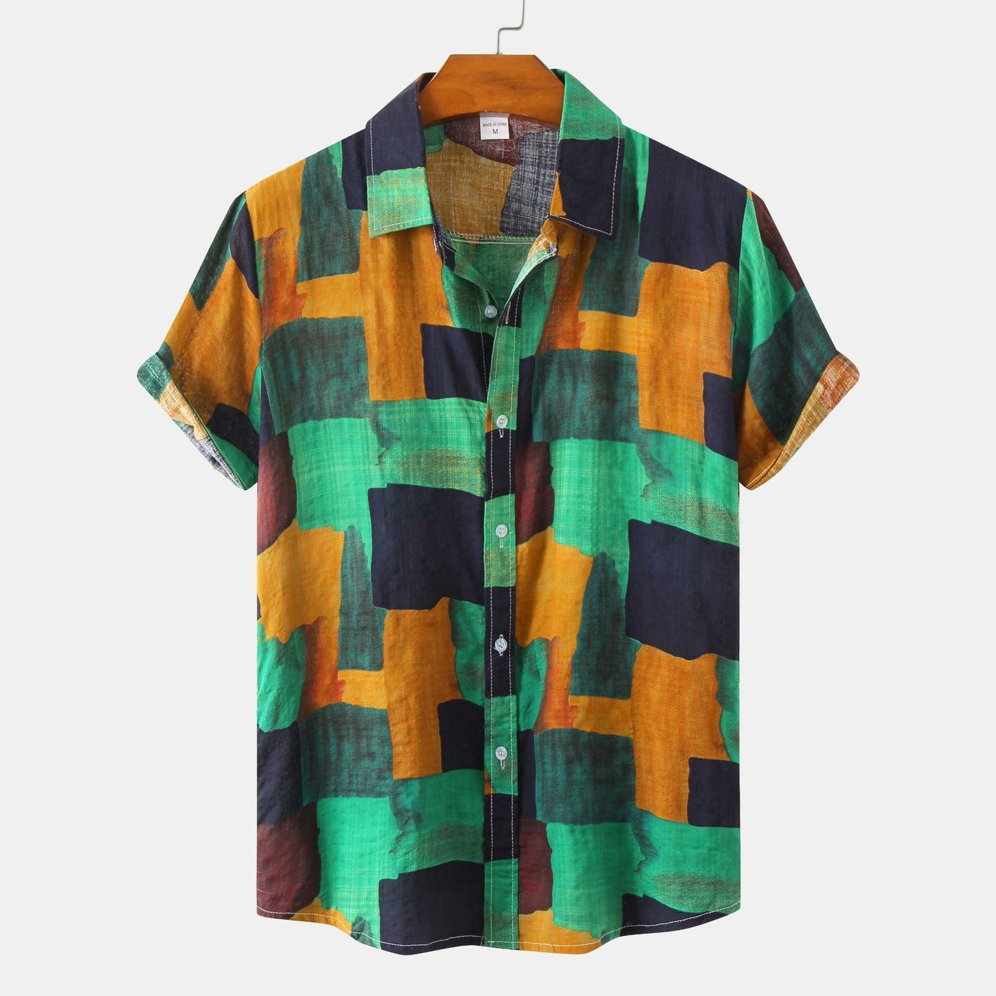 Men's floral short-sleeved shirt Colouronova