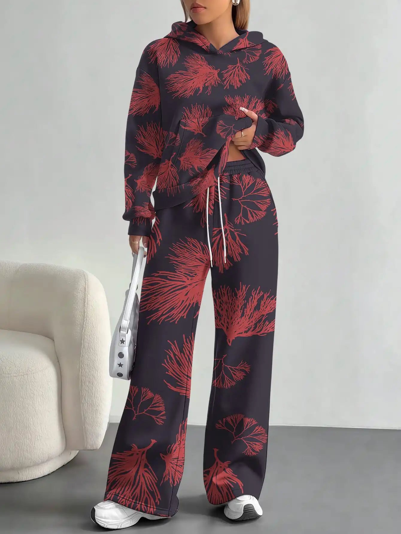 Retro ethnic style foreign trade 2025 floral pattern new hot style autumn and winter new fashion casual European and American - Colouronova