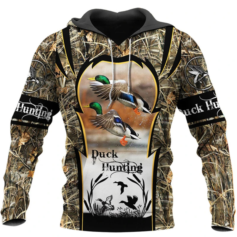 Beautiful Duck Hunting 3D All Over Printed Unisex Deluxe Hoodie Sweatshirt Zip Pullover Casual Tracksuit sudadera hombreYK13 - Colouronova