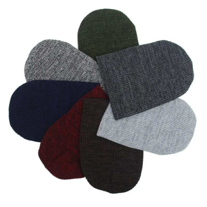 Winter Casual Cotton Knit Hat Men Baggy Beanie Hat Crochet Outdoor Ski Cap Street Dance Mask Skullies Toucas Gorros - Colouronova