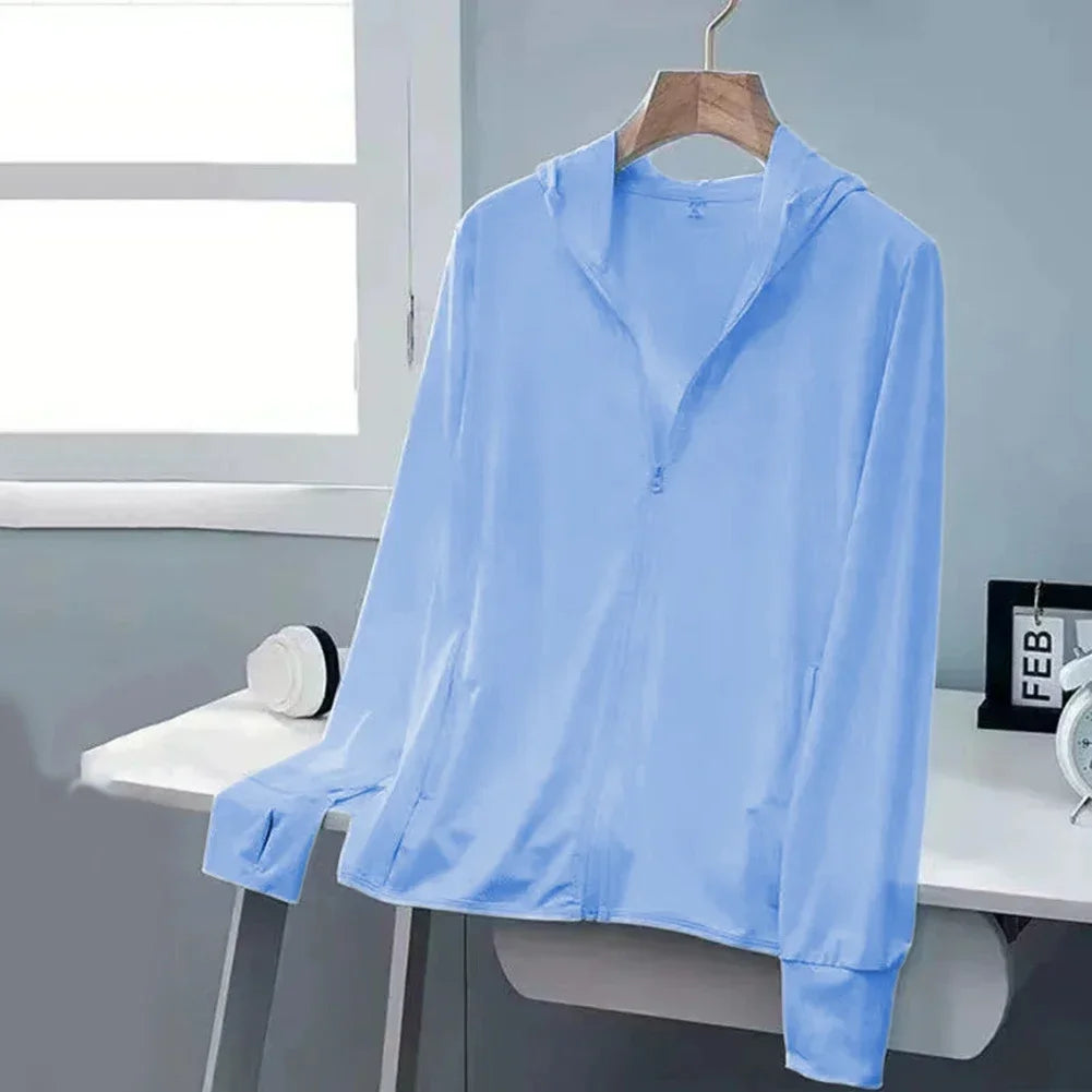 Sun Protection Jacket For Women And Men Jacket UPF50+ Ice Silk Skin Coat For Walking Travel And Fishing Outdoor Sports Clothing - Colouronova