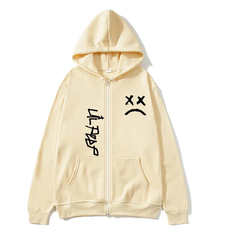 Women's Long Sleeves Lil Peep Zipper Hoodies Female Autumn Winter Zipper Hoodies Men Womens Zipper Hoodies Tracksuits Jogger Colouronova