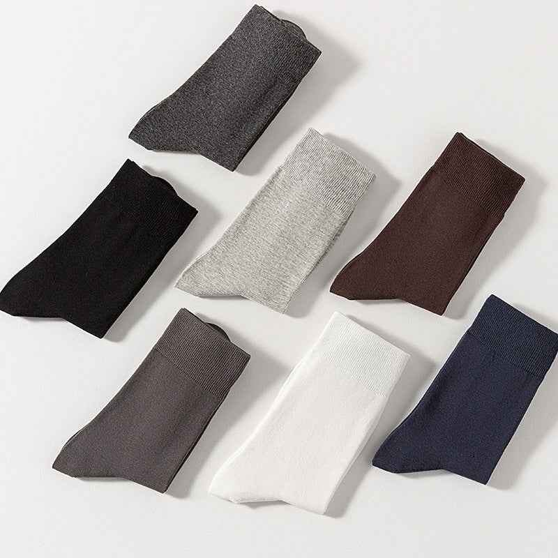 Socks - Men's Pure Color Mid-Calf