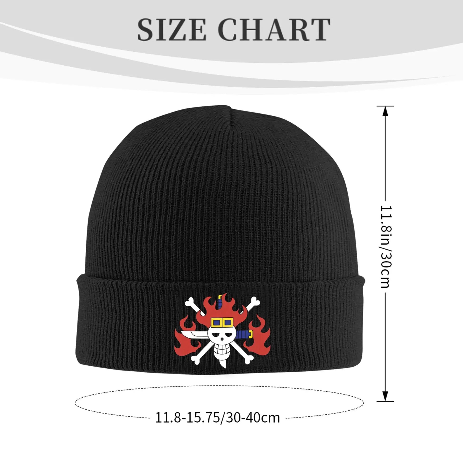 One Piece Flag 
Doflamingo Pirates Logo Knitted Caps Women's Men's Beanies Autumn Winter Hats Acrylic  Warm Melon Cap - Colouronova