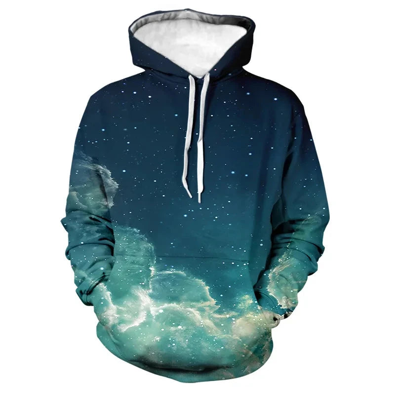 2024 Four Seasons Spring/Summer Autumn/Winter New Men's 3D Printing Starry Sky Nebula Men's Hat 3D Digital Printing Colouronova