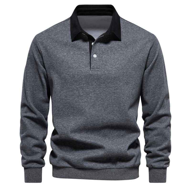 Long-sleeved Polo-neck t-shirt