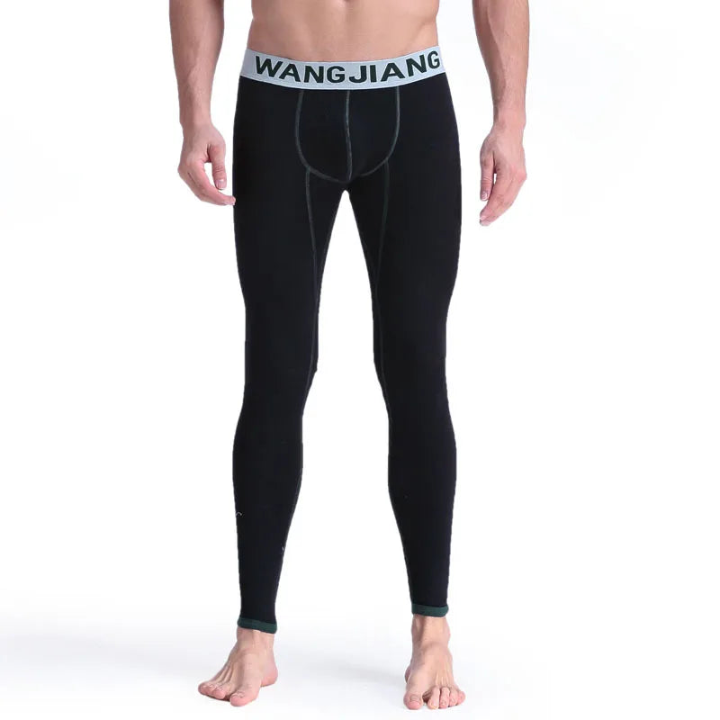 Mens Thermal Underwear Thickened Cotton Pants Youth Autumn Winter Elastic Slim-Fitting Leggings Thick Thermo Long Johns - Colouronova