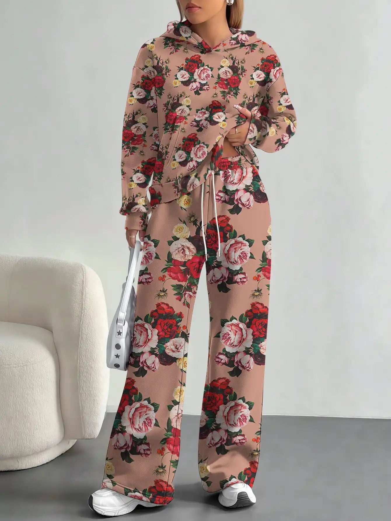 Retro ethnic style foreign trade 2025 floral pattern new hot style autumn and winter new fashion casual European and American - Colouronova