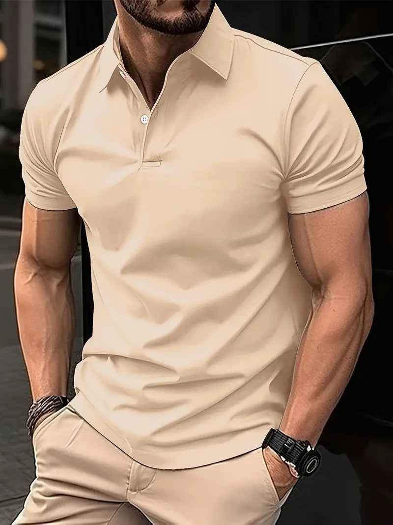Printed buttoned short-sleeved shirt