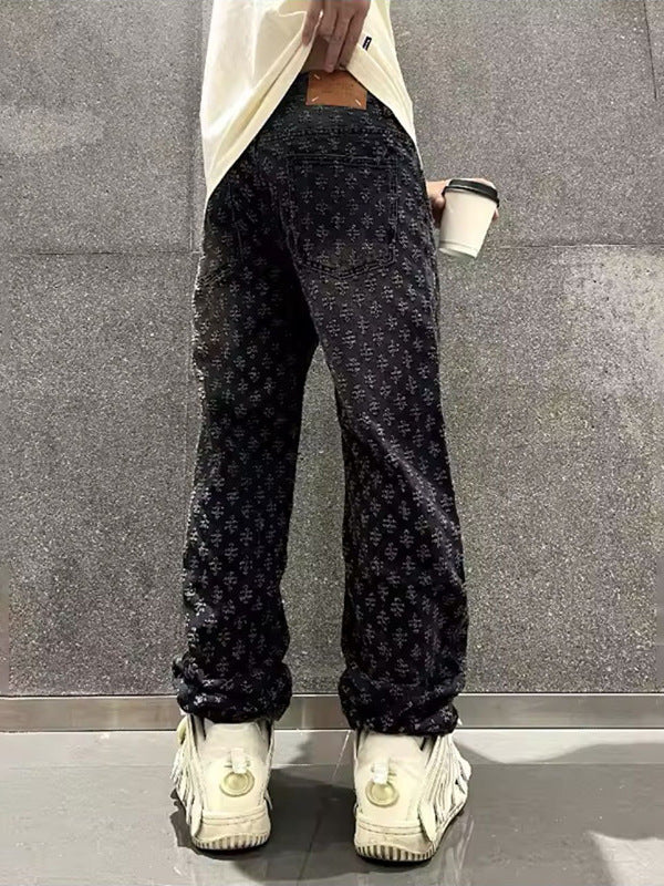 Retro distressed ripped jeans Colouronova