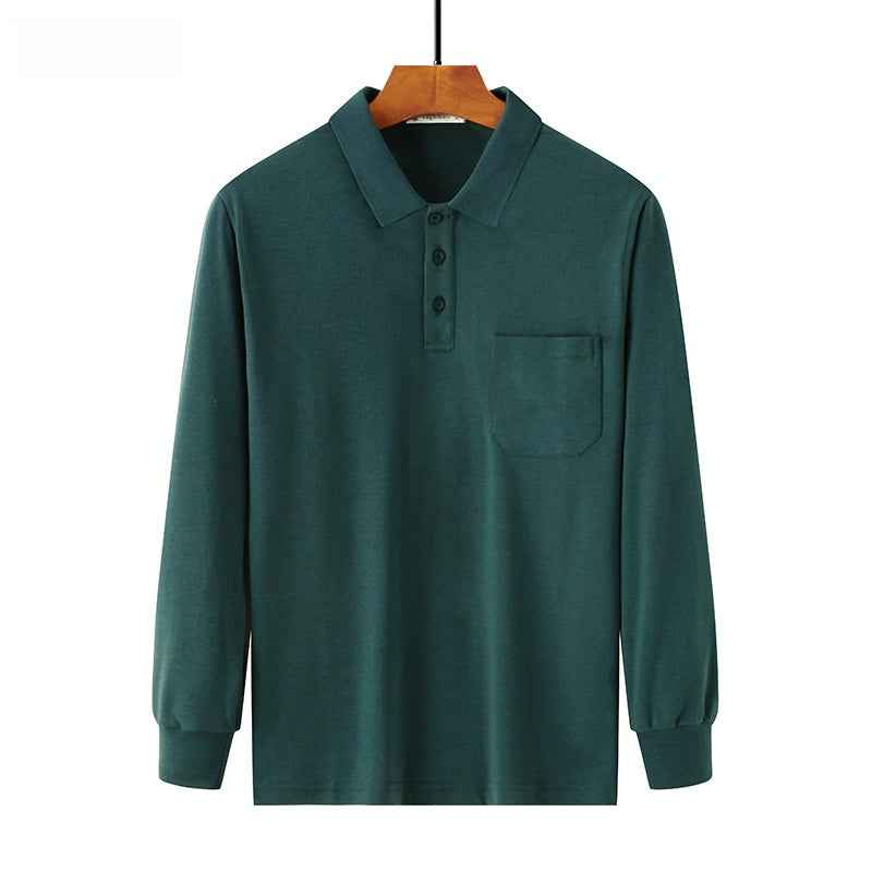 Pure cotton thick long-sleeved t-shirt