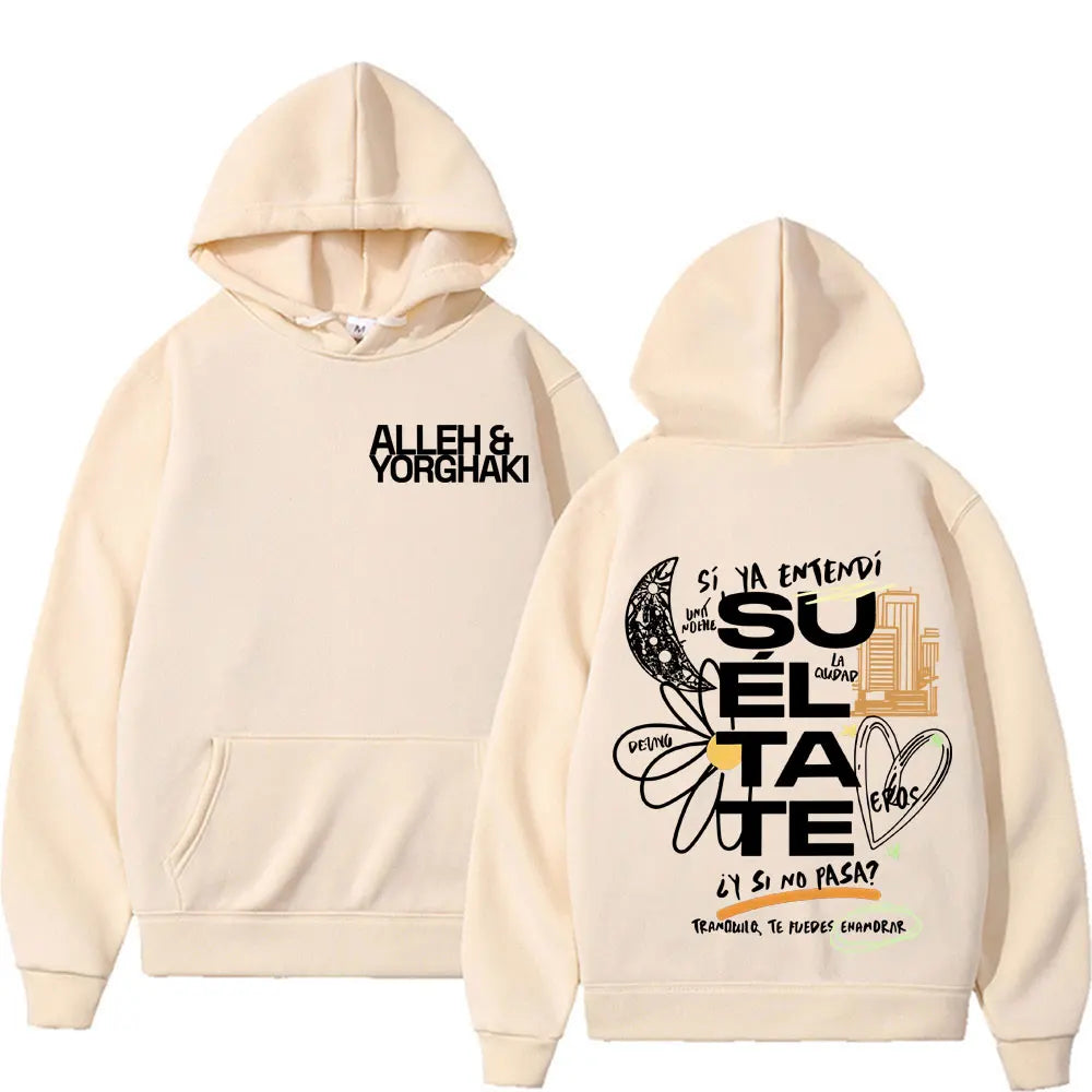 Alleh & Yorghaki Su El Ta Te Carta hat graphic double-sided printed fashionable men's hoodie Harajuku casual sweatshirt - Colouronova