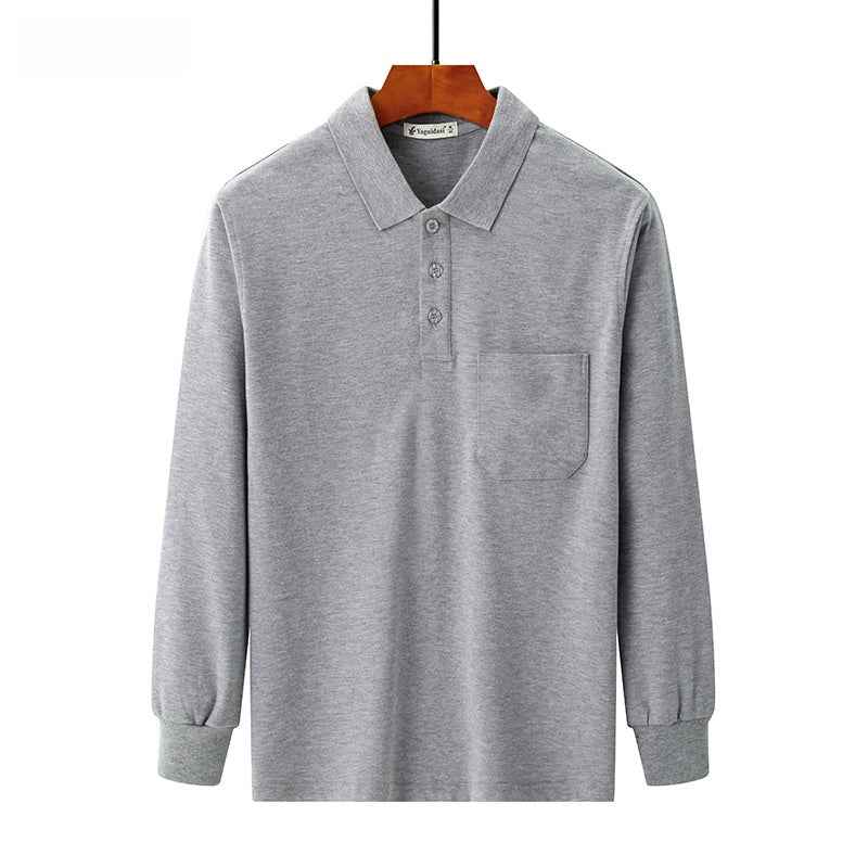 Pure cotton thick long-sleeved t-shirt
