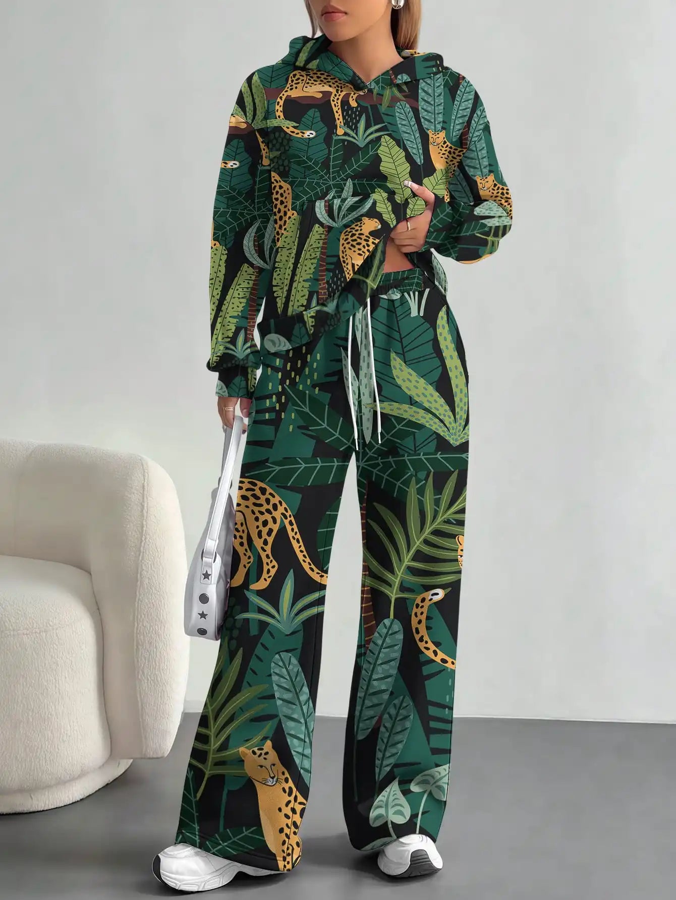 Retro ethnic style foreign trade 2025 floral pattern new hot style autumn and winter new fashion casual European and American - Colouronova