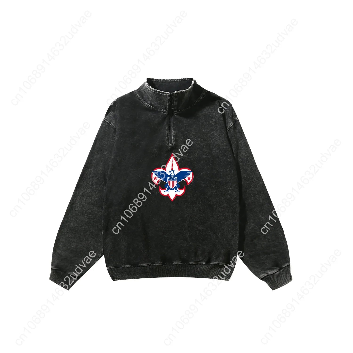 Scouts of America Retro Sweatshirt Man Woman Teenager Vintage Pullover Half Zipper Sweat Shirt Photo Custom Long Sleeved Tshirt - Colouronova