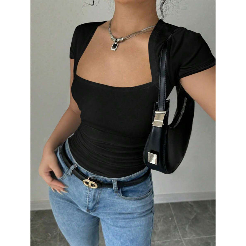 Slim Fit U-Neck T-Shirt Colouronova