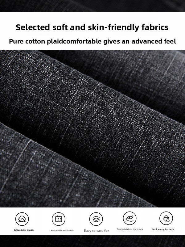 Men's Drawstring Straight-Leg Fleece Jeans Colouronova