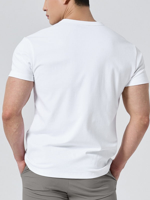Men's short-sleeved round-neck fitness exercise Colouronova