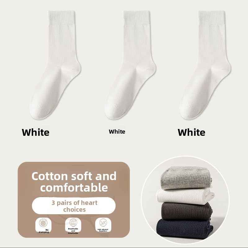 Socks - Men's Pure Color Mid-Calf