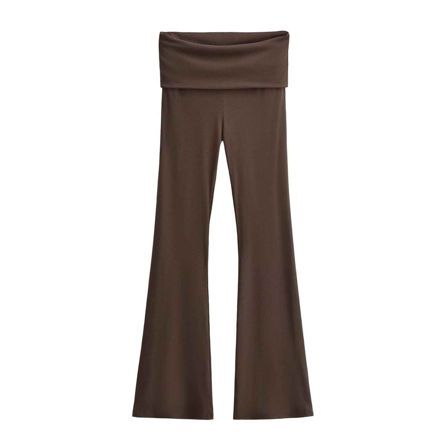 Women's Double Waist Flared Sports Pants