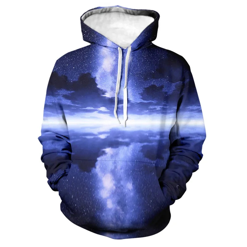 2024 Four Seasons Spring/Summer Autumn/Winter New Men's 3D Printing Starry Sky Nebula Men's Hat 3D Digital Printing - Colouronova